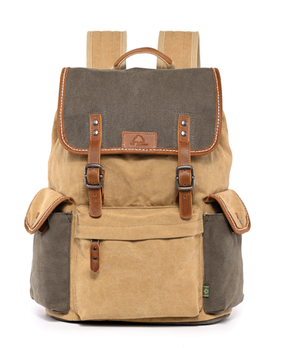 Shop Tsd Brand Mountain Wood Canvas Backpack In Olive