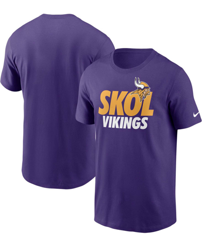 Shop Nike Men's Minnesota Vikings Hometown Collection Skol T-shirt In Purple