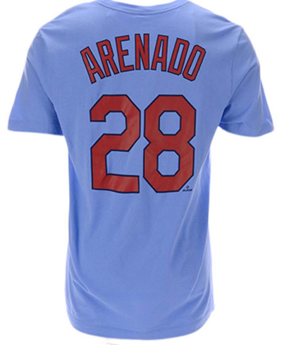 Shop Nike Men's Nolan Arenado Light Blue St. Louis Cardinals Name And Number T-shirt