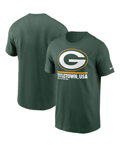 Shop Nike Men's  Green Green Bay Packers Hometown Collection Title Town T-shirt