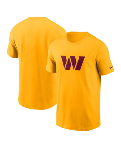 Shop Nike Men's  Gold Washington Commanders Primary Logo T-shirt