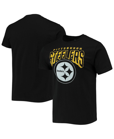 Shop Junk Food Men's Black Pittsburgh Steelers Bold Logo T-shirt
