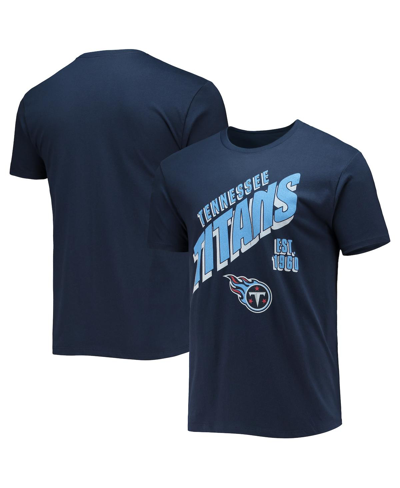 Junk Food Men's Navy Tennessee Titans Slant T-shirt In Navy