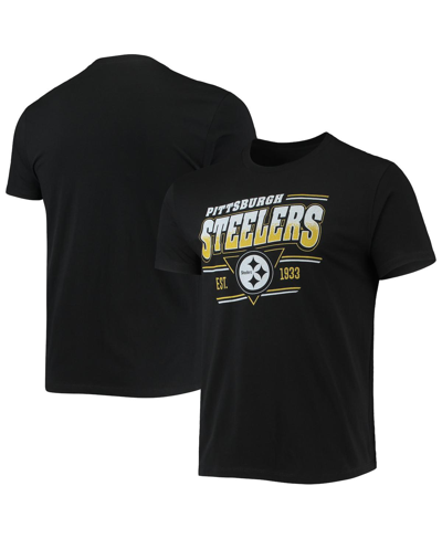 Shop Junk Food Men's Black Pittsburgh Steelers Throwback T-shirt