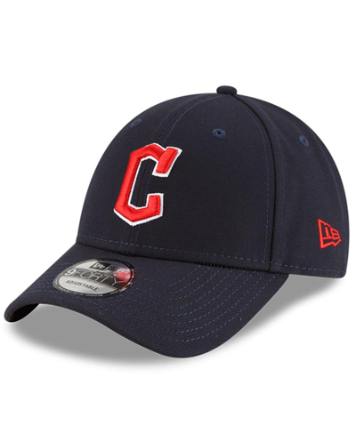 Shop New Era Men's  Navy Cleveland Guardians Road Team The League 9forty Adjustable Hat