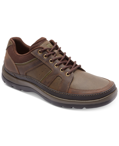 Shop Rockport Men's Get Your Kicks Mudguard Blucher Shoes In Dark Brown