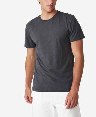 Shop Cotton On Men's Regular Fit Crew T-shirt In Charcoal Marle