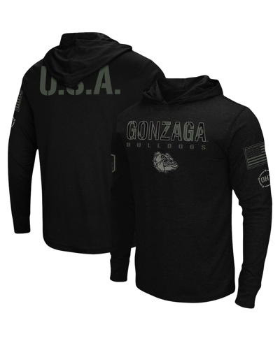 Shop Colosseum Men's Black Gonzaga Bulldogs Oht Military-inspired Appreciation Hoodie Long Sleeve T-shirt