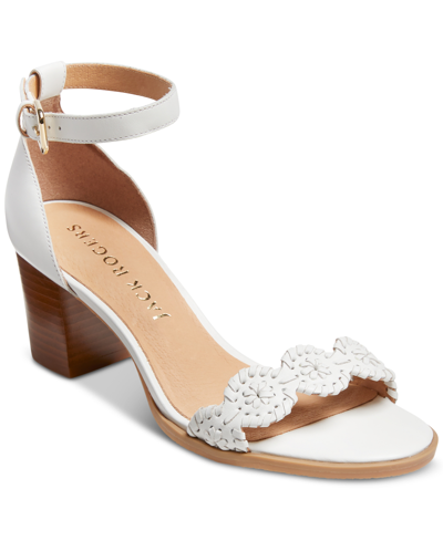 Shop Jack Rogers Women's Lauren Ankle-strap Dress Sandals In White