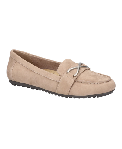 Shop Bella Vita Women's Susmita Comfort Loafers In Almond Suede Leather