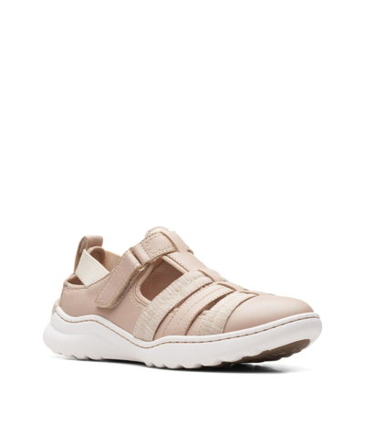 Shop Clarks Women's Collection Teagan Step Sneakers In Sand Leather