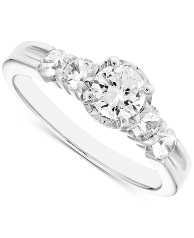 Shop Macy's Diamond Engagement Ring (1 Ct. T.w.) In 14k White Gold