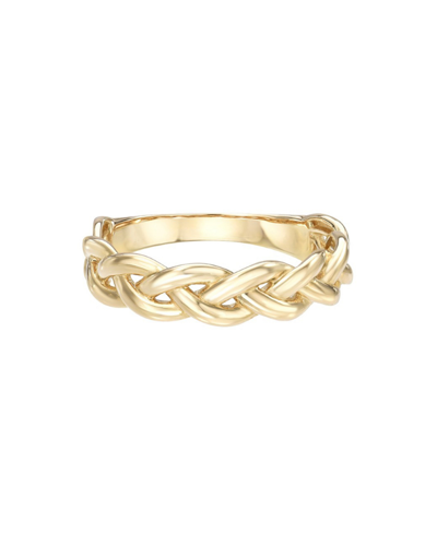 Shop Zoe Lev Gold Woven Band Ring