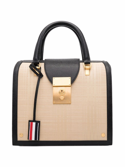 Shop Thom Browne Mrs. Thom Jr. Tote Bag In Neutrals