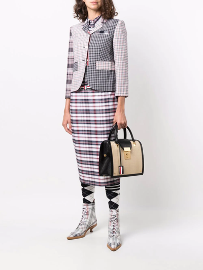 Shop Thom Browne Mrs. Thom Jr. Tote Bag In Neutrals