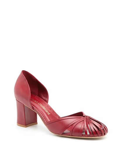 Sarah Chofakian Leathersarah Pumps In Red