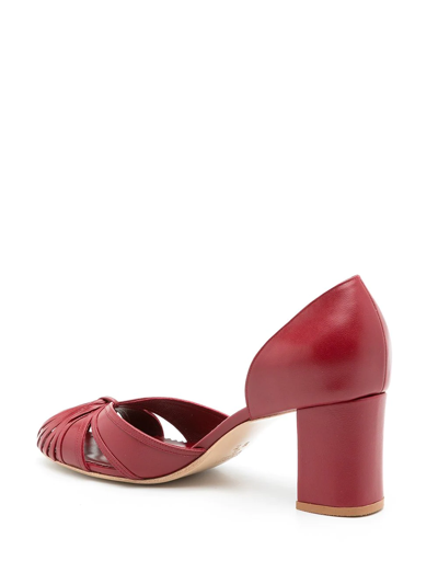 Sarah Chofakian Leathersarah Pumps In Red