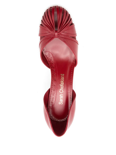 Sarah Chofakian Leathersarah Pumps In Red