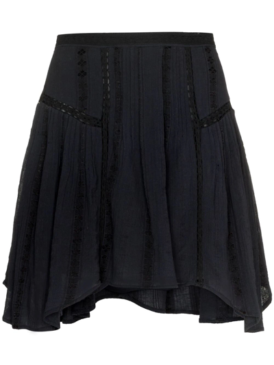 Shop Isabel Marant Étoile Jorena Asymmetric-hem Mini Skirt In Black