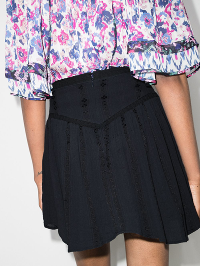 Shop Isabel Marant Étoile Jorena Asymmetric-hem Mini Skirt In Black