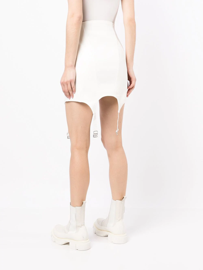 Shop Dion Lee Corset-style Garter Skirt In White