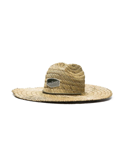 Shop Ruslan Baginskiy Logo-patch Safari Hat In Neutrals