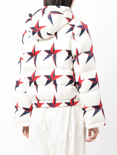 Shop Perfect Moment Polar Flare Star-print Puffer Jacket In White