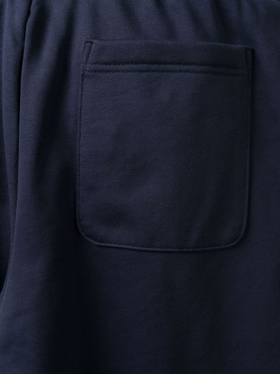 Shop Michael Kors Drawstring Cotton Track Pants In Blue