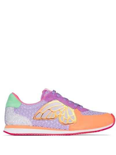 Shop Sophia Webster Chiara Butterfly Sneakers In Orange