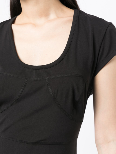 Shop Onefifteen X Beyond The Radar Scoop-neck Cropped Top In Black