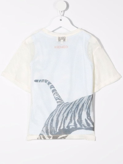 Shop Kenzo Tiger-print T-shirt In Neutrals