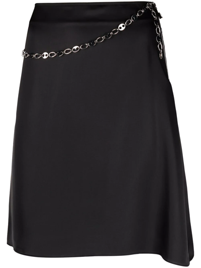 Shop Rabanne Jupe Chain-detail Skirt In Black