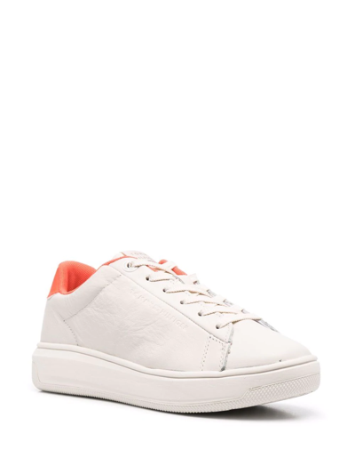 Shop Tommy Hilfiger Low-top Cupsole Sneaker In Neutrals