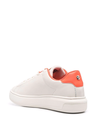 Shop Tommy Hilfiger Low-top Cupsole Sneaker In Neutrals