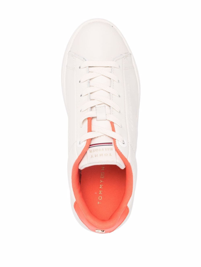 Shop Tommy Hilfiger Low-top Cupsole Sneaker In Neutrals