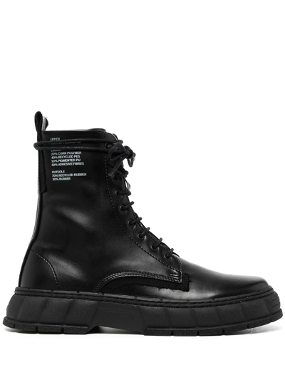 Shop Viron 1992 Lace-up Leather Boots In Black