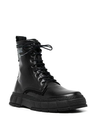Shop Viron 1992 Lace-up Leather Boots In Black