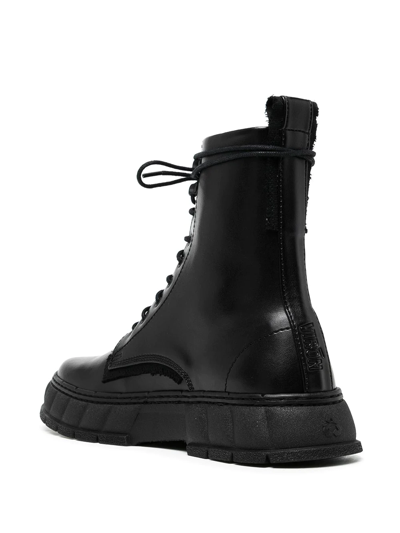 Shop Viron 1992 Lace-up Leather Boots In Black