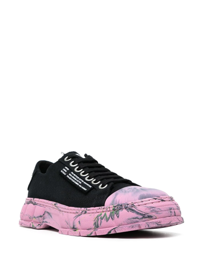 Shop Viron 1968 Marble Low-top Sneakers In Black