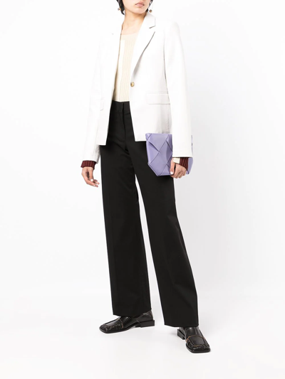 Ferragamo High-waisted Virgin-wool Trousers In Black