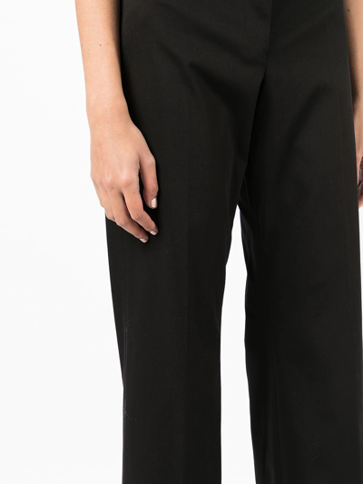 Ferragamo High-waisted Virgin-wool Trousers In Black