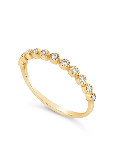 Shop Dinny Hall 14kt Yellow Gold Forget Me Not Diamond Ring