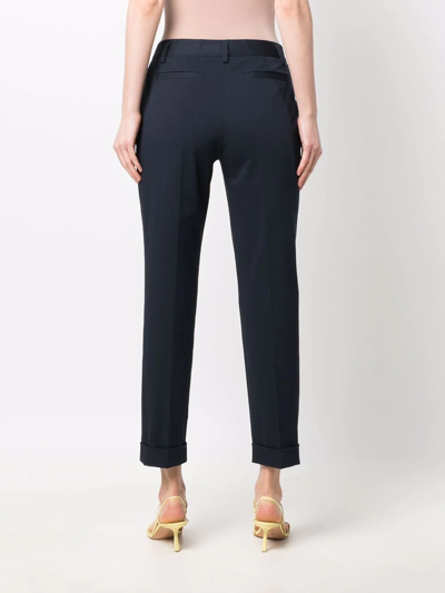 P.a.r.o.s.h Cropped Straight-leg Trousers In Blue