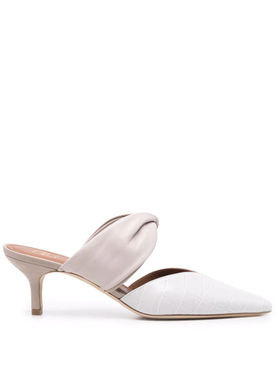 Malone Souliers Maisie Twist Two-tone Mules In Grey | ModeSens