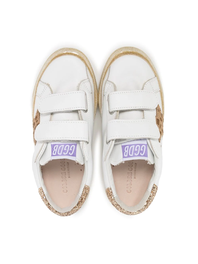 Shop Golden Goose Touch-strap Low-top Trainers In White