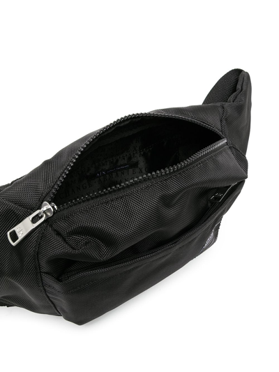 Shop Armani Exchange Logo-print Belt Bag In Black