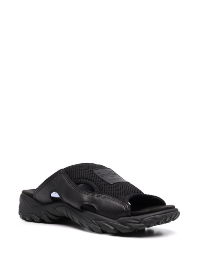 Mcq By Alexander Mcqueen Mcq Alexander Mcqueen Striae Panelled Sliders In Black
