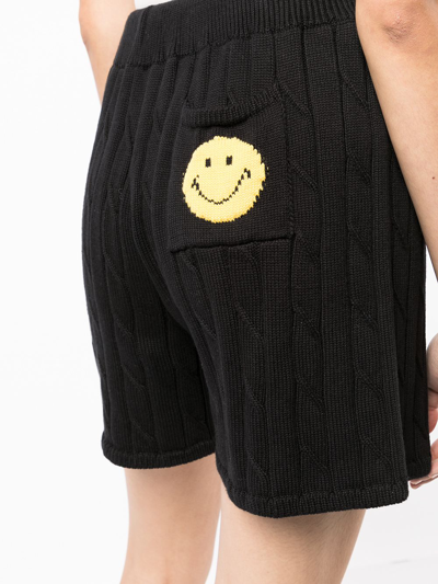 Shop Joshua Sanders Cable-knit Drawstring Shorts In Black