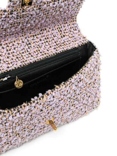 Pre-owned Chanel 1995-1996 Tweed Two-in-one Handbag Set In Purple