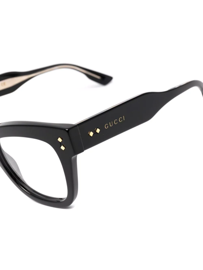 Shop Gucci Square-frame Glasses In Black